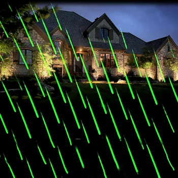 Коледен лазерен проектор Светлина Метеоритен дъжд вали Светлина Коледен сняг Прожектор прожектор за декор градина