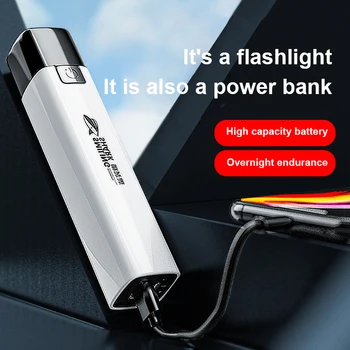 Led фенерче Smile Shark Power Bank USB зареждане Treasure лаптоп, лампа за къмпинг, риболов, факел, водоустойчива лампа