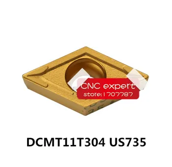 Безплатна доставка 10ШТ DCMT11T304 US735/DCMT11T308 US735, Подходящ за SDJCR SDNCN SDQCR, Обработка на неръждаема стомана