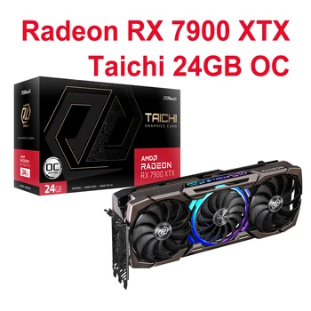 ASRock Новата Графична карта AMD Radeon RX 7900 XTX Taichi 24GB OC Игра графичен процесор RGB placa de video видео карта 384-битова супер сделка
