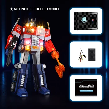 Комплект JOY MAGS с led подсветка за 10302 Optimus Prime, набор от градивни блокове (не включва модел), тухлени играчки за деца