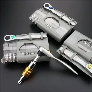Многофункционален мини-ключ с механизма на палеца, набор от магнитни отвертки, определени крестообразных отвертки със специална форма, набор от домашни ръчни инструменти