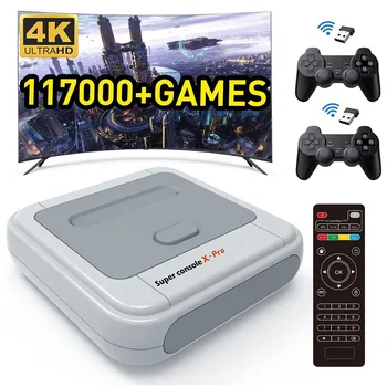 TV Box 4k, HDMI Видеоигровая Конзола 117000 Game 50 Емулатор Gamebox Ретро игра на Слот Машина с wi-fi Геймпадом 2,4 Ghz