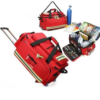 Празна раница подвижна-количка за оцеляване, комплекти за първа помощ, количка за оказване на медицинска помощ, чанта за лекар, линейка, чанта за оказване на първа помощ