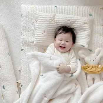 Корейското детско одеало Меки покривала от коралов руно за новородено, пеленание, обвивка, калъф за детски колички, легла, одеяла, чанта за количка