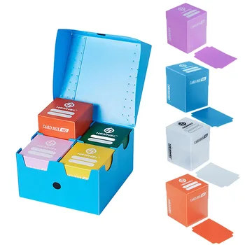 Hengwei Многоцветен Преносима Кутия за тестета карти 400 + с 4 Карти Samll Box TCG OCG Калъф за карти MTG/YGO PP Кутия За съхранение с Разделители