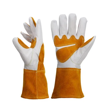 1 чифт работни заваръчни работни ръкавици за защита на ръцете защита от пробиви, износоустойчиви градински ръкавици, ръкавици за дрехи