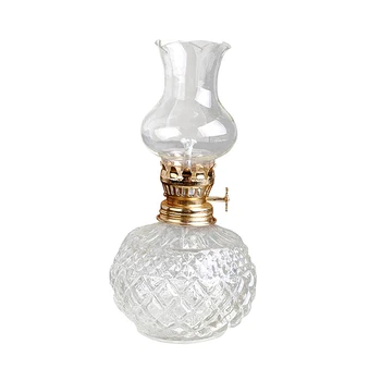 5X Маслена лампа за помещения, в класическа маслена лампа с абажуром от прозрачно стъкло, стоки за дома и църквата