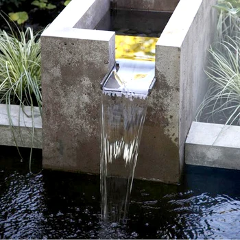 Дъска за течаща вода от неръждаема стомана, ненесущая стена за течаща вода, водопад, изход за вода, вътрешен и външен двор, балкон, риба