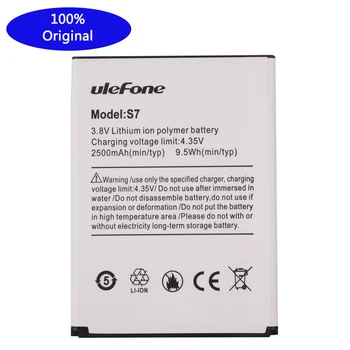 100% чисто Нов оригинален висок клас батерия за мобилен телефон Ulefone S7 2500 ма за 5,0-инчов смартфон ulefone S7