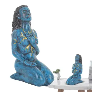 Статуетки на богинята декор статуя на богинята от смола декор, формиращ любов към себе си, скулптура божествеността на духа за хола, маса, спалня