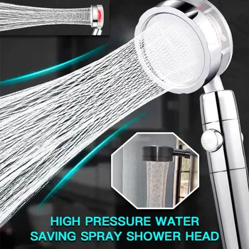 Водосберегающая накрайник за душ с пистолет за високо налягане, въртяща се на 360 градуса, дъждовна накрайник за душ, ръчно масажът накрайник за душ под налягане