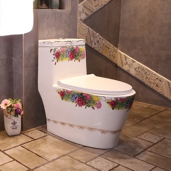 Роуз обича европейския художествен тоалетна, сифон за домашна баня, обикновен керамичен тоалетна, биологичен тоалетна чиния седалка за тоалетна