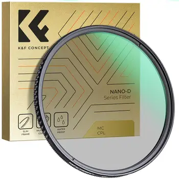 K& F Concept Nano D-Series 49 58 mm 67 mm 72 mm 82 mm Кръгъл Поляризационен Филтър с 24 Многослойными Зелени покрития за обектива на Камерата