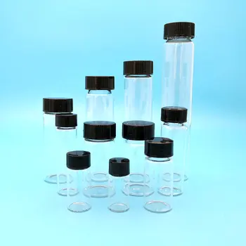 Лаборатория за флакон за проби от прозрачно стъкло с обем от 2 ml до 60 мл, лабораторен реагент, бутилка за химически експеримент