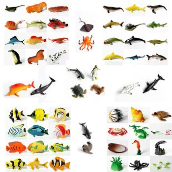 Подводни дълбоководни същества от тропически риби, акули фигурки на животни морски същества забавни играчки за деца-различни стилове