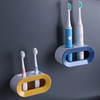 Държач за електрическа четка за зъби, без перфорация, за баня, бесследная самозалепваща поставка за четка за зъби, стенен органайзер за аксесоари