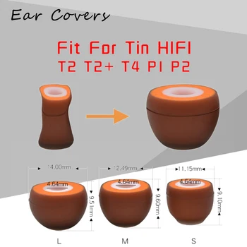 Тапи за уши за слушалки Tin HIFI T2 T2 + T4 P1, P2, втулки за слушалки, работа на смени слушалки, амбушюры от изкуствена кожа
