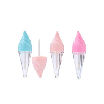 Тръби за глазура за устни 8 ml, е прозрачна креативна сладко розово-син капак, козметична опаковка, пластмасов контейнер за блясък за устни за еднократна употреба, 30 бр.