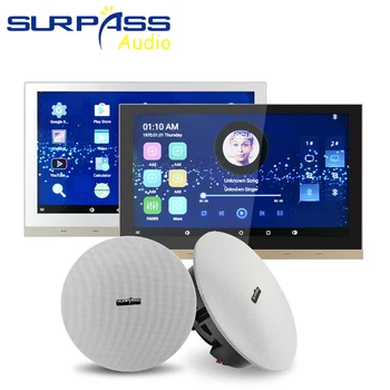 Умен WiFi Bluetooth Вграден усилвател Android Fm сензорен екран, Hi-Fi домашен стереозвук тавана високоговорител многостаен аудио система