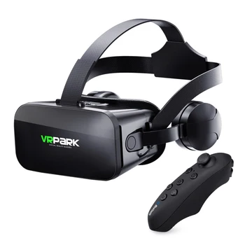 VRPARK J20 3D VR очила очила за виртуална реалност за смартфони 4.7 - 6.7 Iphone Android Игри за стерео с контролерите на слушалки
