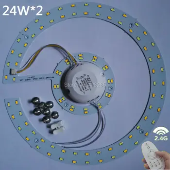 2014new продукт 24 W 2,4 грама на rf докосване на дистанционното управление с led таван панел 5630smd led лампа с неполярным затъмняване на цветовата температура