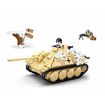 344 бр. Военна армия WW2 Сталкер изтребител на танкове автомобил SWAT войници Модел Строителни блокове забавни играчки за деца