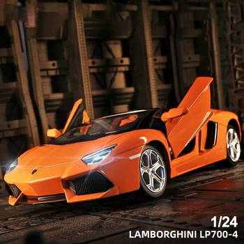 1:24 Lamborghini LP700-4 Aventador Roadster Формовани От Сплав, Играчка Модел Автомобил Звук и Светлина Детски Играчки, Събират Неща, Подарък За Рожден Ден