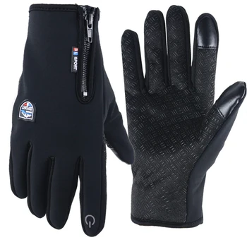 Нови зимни ръкавици за мъже и жени, топли ръкавици за сензорен екран за колоездене, шофиране на мотоциклет, студени ръкавици, ветроупорен нескользящие дамски ръкавици