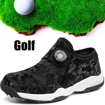 Нова мъжки професионални обувки за голф, водоустойчив нескользящая градинска за голф обувки, мъжки обувки за голф без бодли