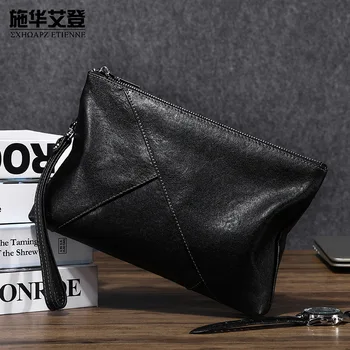 Чанта за голям капацитет от естествена кожа с чанта от телешка кожа, в чантата си-пакет от мека кожа