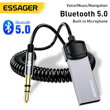 Essager USB, Bluetooth, Aux адаптер ключ с USB конектор 3,5 мм Аудио безжичен комплект свободни ръце за автомобил стереоприемника USB предавател