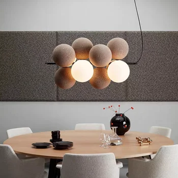 Kobuc скандинавски полилей с стъклена топка за трапезария, хол, маса за хранене, спалня, окачена лампа с мехурчета, лампа за дома
