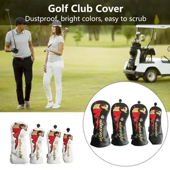 Прическа за голф с модел на френската кучета, протектор на стика за голф, изкуствена кожа, защитно покритие за стика за голф, аксесоари за голф