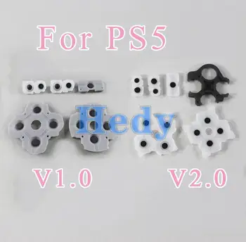 100 от комплекти мека силиконова гума водещ гума за PlayStation 5 PS5 V1 V2 контролер залепваща лента за бутоните Аксесоари за клавиатура
