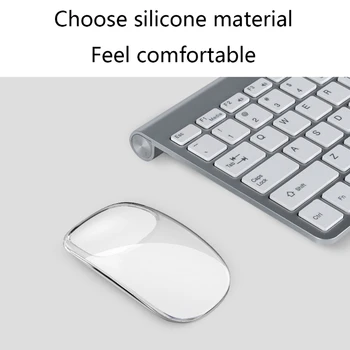 Прозрачен мек силиконов калъф, съвместим с Magic Mouse 1/2, преносим защитен кожен калъф срещу надраскване