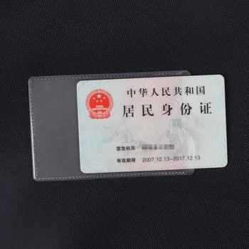 10 бр./лот, прозрачен държач за кредитни карти от PVC, защита на документи за самоличност, корица на визитки, джоб за шофьорска книжка, защитни капаци