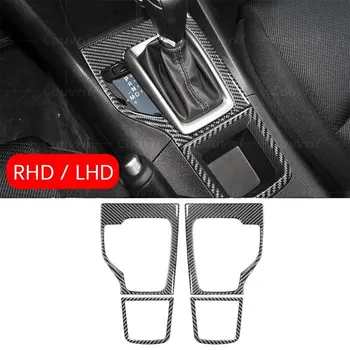 Капак от въглеродни влакна LHD RHD, централна контролния панел, декоративни панел за Mazda 3 Axela BM 14-2019, аксесоари за карбоновых етикети