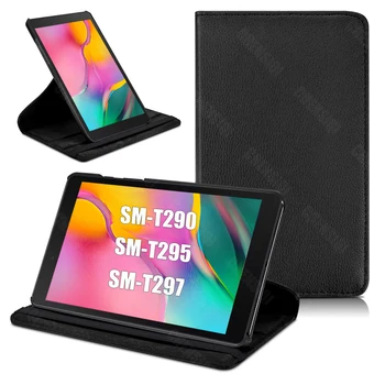 Калъф за Samsung Galaxy Tab A 8.0 2019 (SM-T290/T295/T297), 8-инчов защитен калъф с завъртане на 360 °, тънък кожен калъф