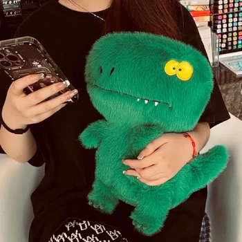 Сладък грозен малък зелен демон-динозавър, плюшен играчка, мультяшное плюшена играчка плюшен кукла, аниме, мека кукла-възглавница за прегръдки, подарък за дете