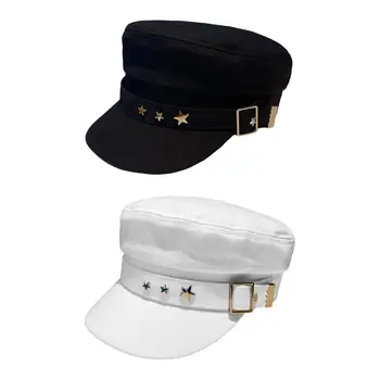 Дамски бейзболна шапка с плосък покрив, шапка вестникарче, кадетская шапка, шапки, шапки с козирка