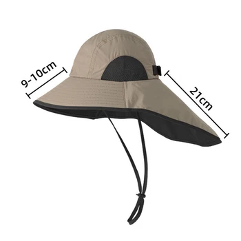 Модерна шапка-шал с широка периферия и шляпной обвивка, дишаща многофункционална шапка за плажни пътуване