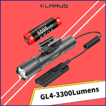 Акумулаторна тактически фенер Klarus GL4 3300 лумена C USB, съвместим с различни видове пушки Rail
