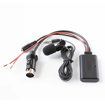 Автомобилно радио Bluetooth, AUX адаптер за безжична аудио вход микрофон високоговорител за Kenwood 13-пинов CD стерео
