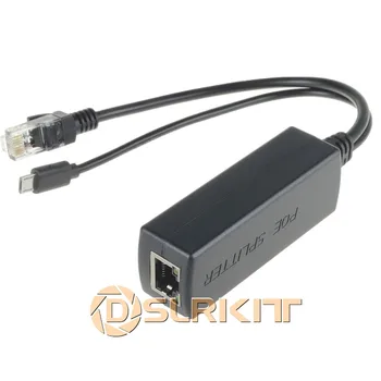 Активен PoE-сплитер за захранване по Ethernet 48-5 В 2.4 A Micro USB 4 Raspberry Pi