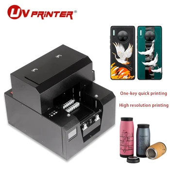 Напълно автоматичен UV-цилиндричен принтер формат А4, с UV-led охлаждане за голф / своята практика за мобилен телефон / печат дрехи