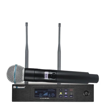 Професионален безжичен Uhf микрофон система Q-D4 караоке Преносими микрофони с един преход Безжични