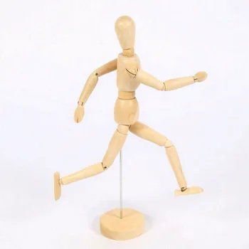 1 бр./опаковане. страхотна дървена стоп-моушън модел с гъвкава връзка 14 см за художествено изготвяне и преподаване на анатомия
