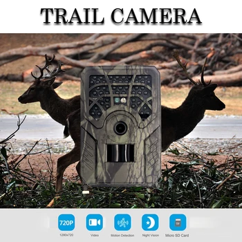 Камера за наблюдение на дивата природа и 720P камера за лов, инфрачервена камера за наблюдение на диви животни, 1-МЕГАПИКСЕЛОВА, цветна CMOS, 46 бр., IR подсветката