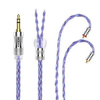 NiceHCK SpaceCloud водещ 6N литров посеребренный OCC + 7N OCC микс коаксиален кабел за слушалки 3.5/2.5/4.4 мм MMCX /QDC /2Pin за BA15
